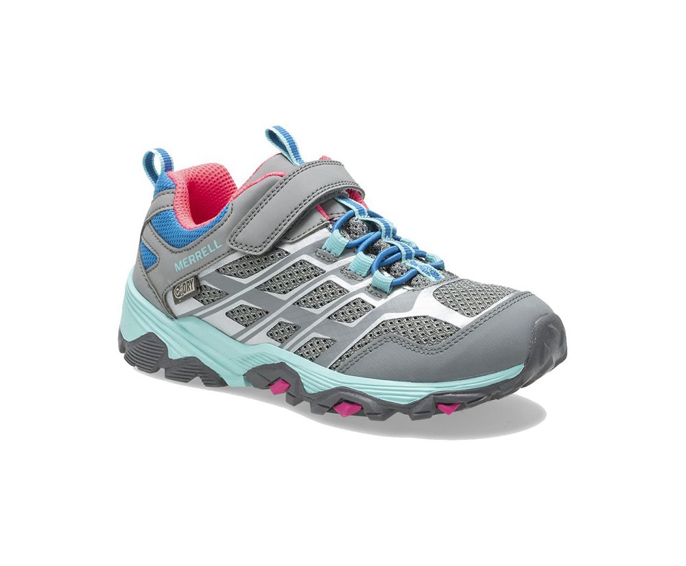 Buty Sportowe Merrell Dziecięce Szare - Moab Fst Niskie A/C Waterproof - 164978-XYE